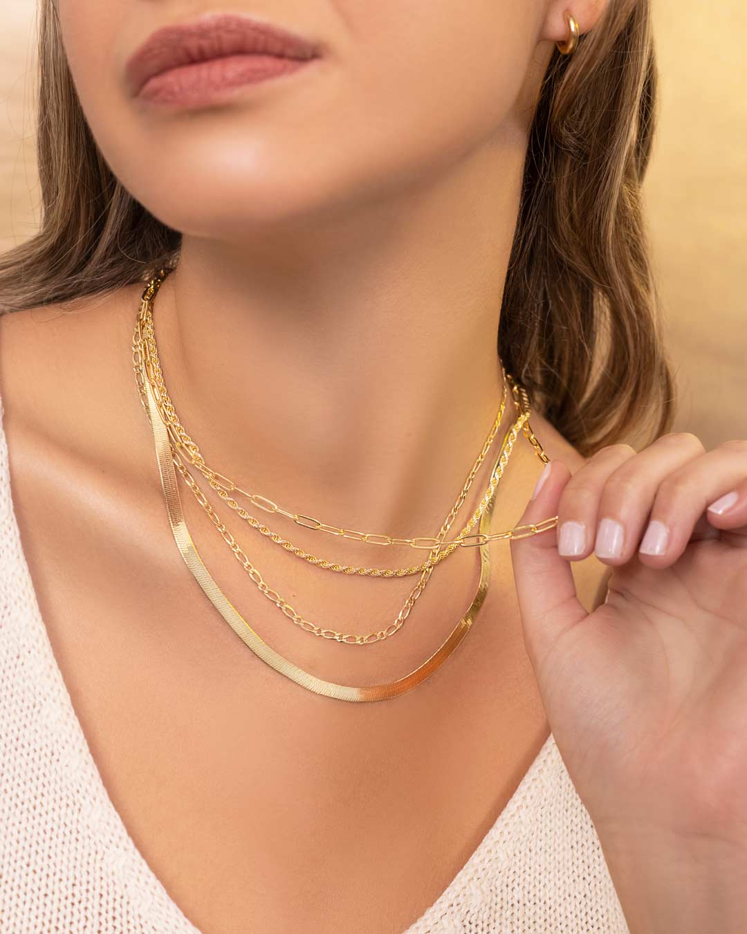 925 GOLD PLATED SNAKE NECKLACE