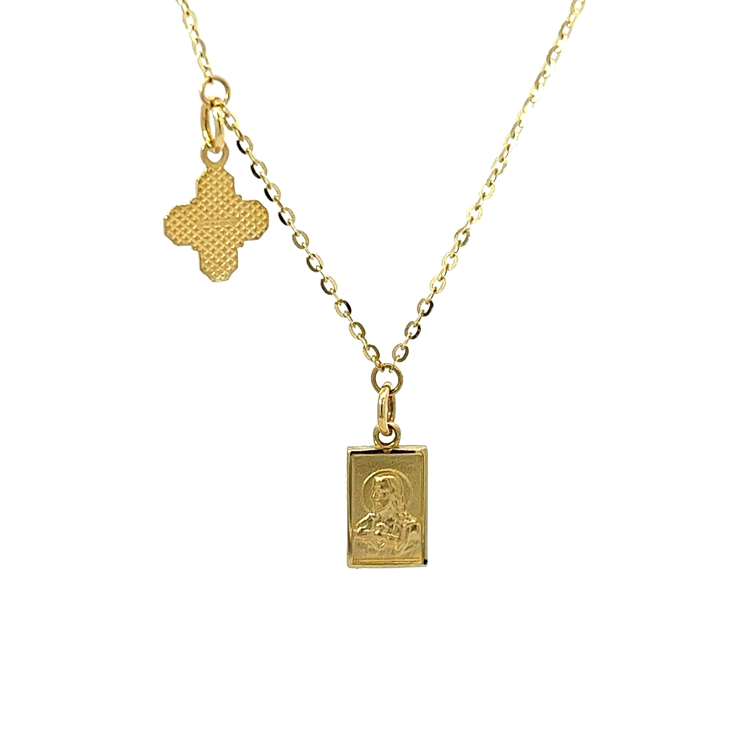 14K GOLD DOUBLE SCAPULARY PENDANT