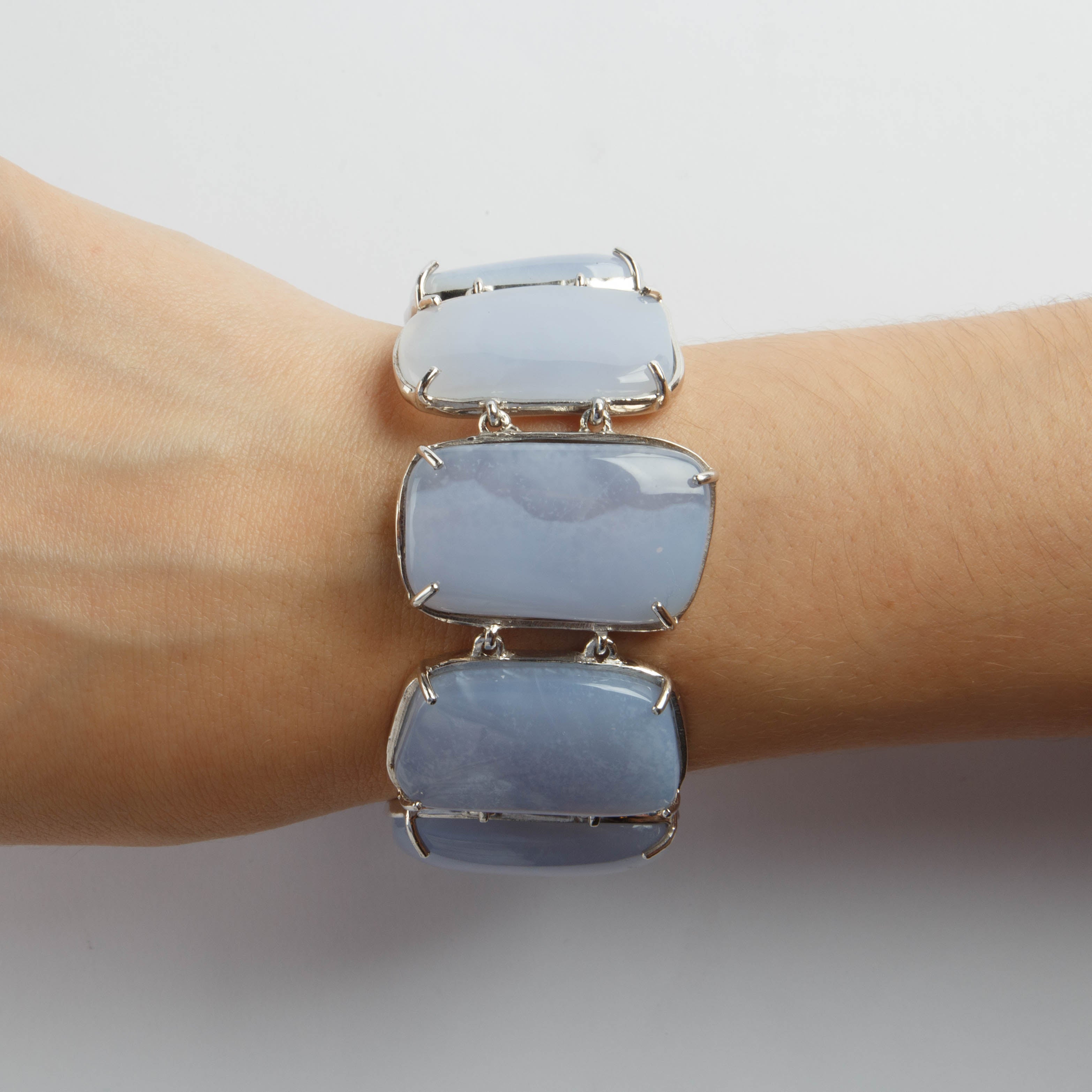 925 SILVER BRACELET WITH CHALCEDONY