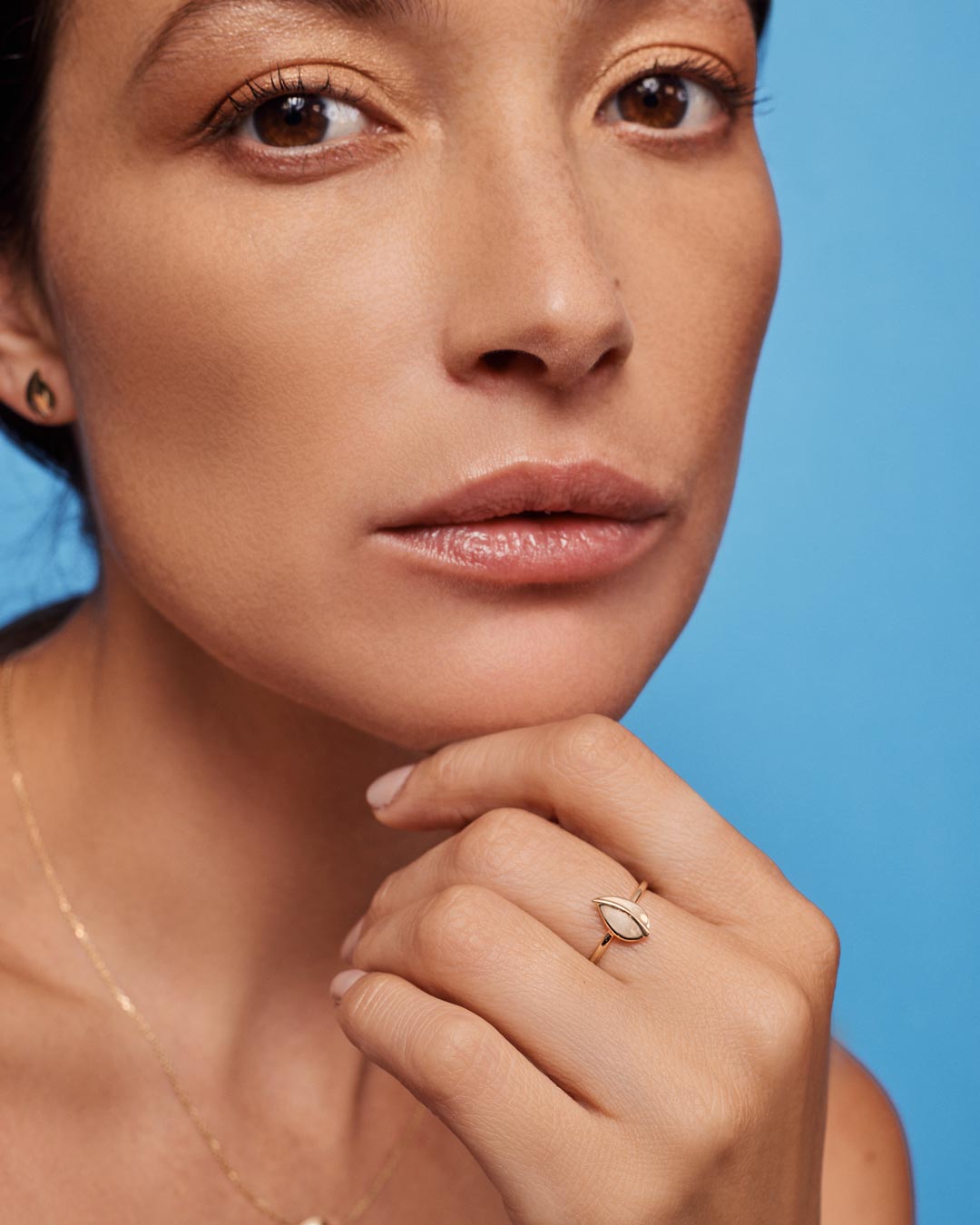 ANILLO HOJA EN ORO AMARILLO 14K 14 MM - C'SANTOS