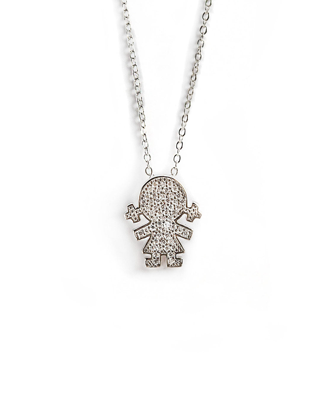 925 SILVER GIRL PENDAT WITH CRISTALS