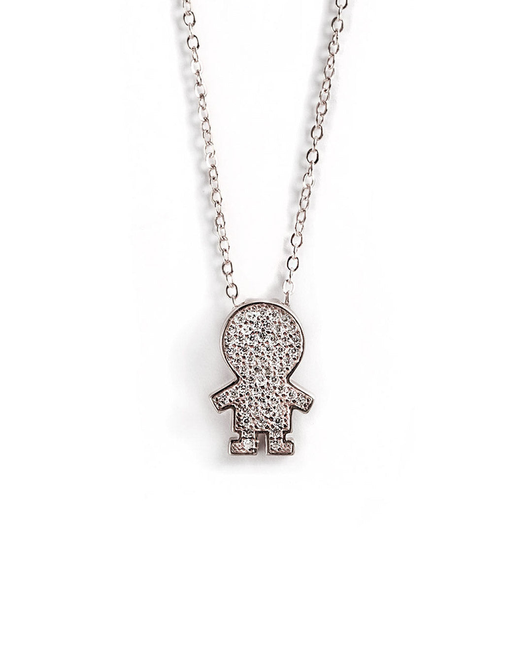 925 SILVER BOY PENDANT WITH CRYSTALS